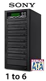 DVD Duplicator Built-in Sony 24x Burner (1 to 6 Target) Copier Tower Replication Recorder + Free Nero Multimedia Suite 10 Essentials CD/DVD Burner Software