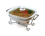White Glass Square Roaster Large