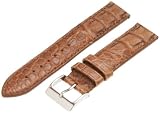 Hadley-Roma Men's MS2019RR-220 22-mm Tan Genuine Crocodile Leather WatchStrap