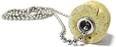 Grindstone, Large Raw Crinoid 30 Inch Stainless Steel Unisex Necklace, Grommet Lined Fossil