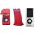4G Red Flip Case + Red Sock & Ice Box Cover for the New Apple iPod nano 4th Generation 8GB & 16GB + Neck Strap