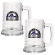Colorado Rockies 2pc 15oz Glass Tankard Set- Primary Logo MLB Baseball