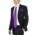 Boston Traveler Solid Color Microfiber Tie and Hanky Set