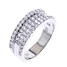 Pave CZ Sterling Silver Semi-Eternity Anniversary Ring
