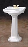 Cheviot 511W20-8 White Mayfair Pedestal Lavatory with 8 Faucet Centers from the Mayfair Collection