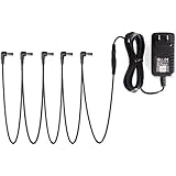 Donner DPA-1 Power Adapter Output 9V DC 1A (1000mA) Tip Negative 5 Way Daisy Chain Cables for Effect Pedal