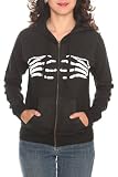 Misfits Skeleton Hands Girls Zip Hoodie Plus Size