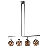 IMAGE OF Elk 10153/4PC-MLT Celina 4-Light Linear In Polished Chrome And Multi Fusion Glass