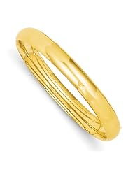 14k 5/16 Oversize High Polished Hinged Bangle Bracelet, Best Quality Free Gift Box Satisfaction Guaranteed