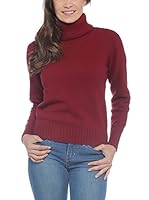 Conte of Cashmere Jersey Cuello Vuelto (Burdeos)