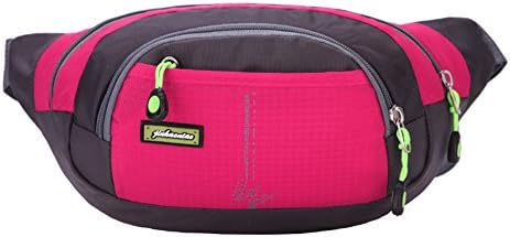Fanny Pack - Sports Waist Packs Hip Bag Designer - Outdoor Running Cycling Hiking Trekking Camping Climbing Nylon Fannypack Belt - Women Men Lumbar Pouch Purse Holder (Pink)