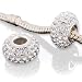 Andante-Stones Original Massiv 925 Sterling Silber Kristall Bead "White Princess" Element Kugel f�r European Beads + Organzas�ckchen