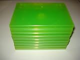 boitiers vert transparent - pour xbox / xbox 360 - microsoft officiel pack (lot de 8)