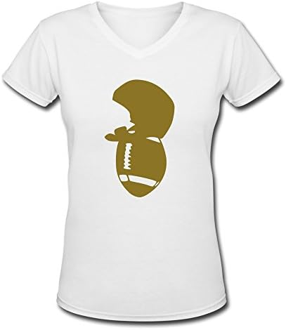 ZYA6W Woman's Rugby Slim Fit Heart T Shirt White S