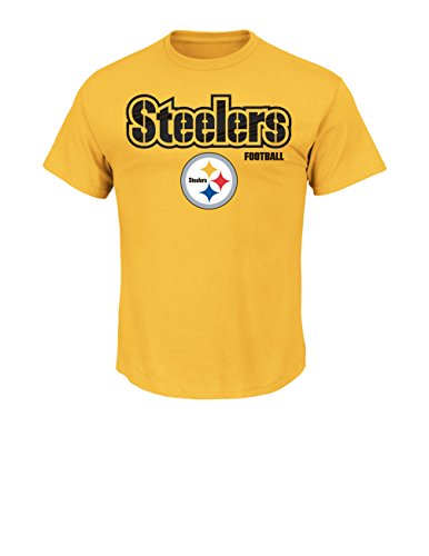 NFL Pittsburgh Steelers Men's QB Spy Program Short Sleeve Basic Tee, Large, Yellow Gold
