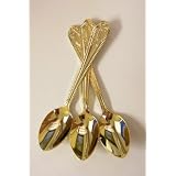 Set of 12 Gold Plated High Quality Demitasse - Tea Party Spoons