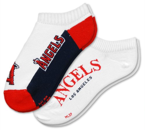 MLB Los Angeles Angels Men's No-Show Socks (2 Pack)