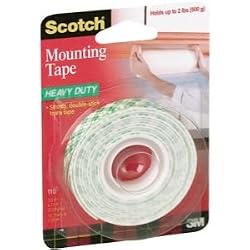 3M Scotch 110/DC Heavy Duty Mounting Tape, 1/2-by-75-Inch