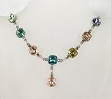 Ladies large nugget drop necklace - multicolor