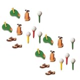 Golf Cakes, Cupcakes, Cookies - Golf Assortment Shaped Edible Hard Sugar Decorations (20 pcs)