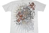 New Tattoo Cross Crown Graphics Print T Shirt White Gold Silver Cross, Large 41qiC7aUGcL. SL160 New Tattoo Cross Crown Graphics Print T Shirt White Gold Silver Cross, Large