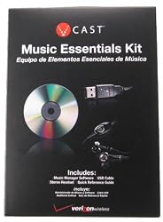 Vcast ( V-Cast ) Verizon Essentials Kit (Set ) Bundle : USB Data Cable + Software CD and 2.5mm Jack Stereo Hands-free Headset for LG vx9900 ENV ( vx-9900 ENVy by Verizon Wireless)