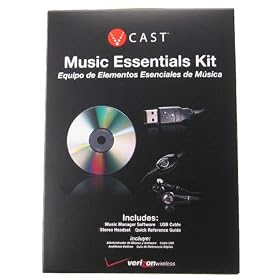 Vcast ( V-Cast ) Verizon Essentials Kit (Set ) Bundle : USB Data Cable + Software CD and 2.5mm Jack Stereo Hands-free Headset for LG ax260 Rumor ( ax-260 by Alltel)