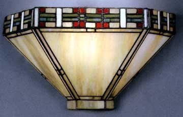LAMPS BEAUTIFUL Tiffany Mission Wall Sconce by Dale Tiffany 8688/1LTW -- SHOWROOM MODEL IN GOOD CONDITION