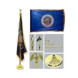 Minnesota 4ft x 6ft Flag telescoping Flagpole Base and Tassel