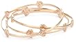 Gala by Daniela Swaebe Sacred Heart Rose Gold Stack Bangle Bracelet