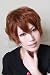 Code Geass Kururugi Suzaku short naturally curly short brown cosplay wig+ brown wig cap