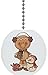 Gingerbread Man Snowman Bird Solid Ceramic Fan Pull
