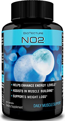 NO2 Capsules - Best Dietary Supplement Formula. Nitrogen Oxide Helps Enhance Energy Levels, Assists in Muscle Building, Supports Weight Loss - Booster for Training Progress! Money Back Guarantee!