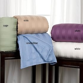 100% Cotton Covered and Cotton Filled Blanket, Twin, Sage by SmartBargains
