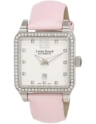 Louis Erard Womens 20700SE11.BDS60 Emotion Square Automatic Pink Satin Diamond Watch