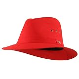 Downturned Canvas Fedora Hat - Red W19S67A