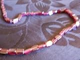 Fair Trade Garnet birthstone necklace - square stones