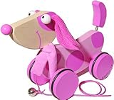 Pull Along Dog Pink