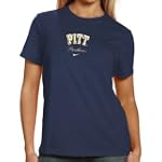 Nike Pittsburgh Panthers Ladies Navy Blue Wordmark Logo Crew T-shirt