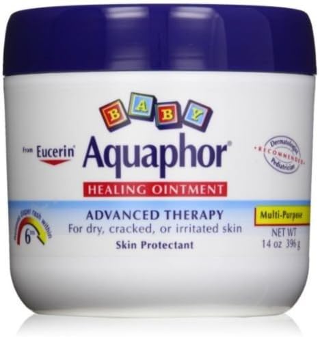 Aquaphor Baby Healing Ointment Diaper Rash and Dry Skin Protectant, 14 oz Jar
