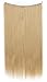 SWACC Straight/Curly Halo Wire Hidden Hairpiece Flip Synthetic Hair Extensions NO Clip Ins 80G (22-Inch Straight, Lightest Beige-25#)