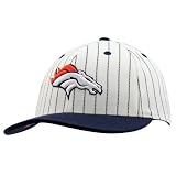 NFL Reebok Denver Broncos White-Pinstripe Pro Shape Fitted Hat (7 3/4)