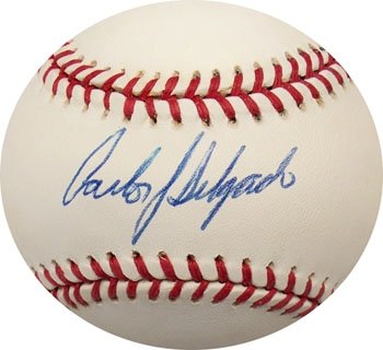 Carlos Delgado Autographed/Hand Signed Baseball
