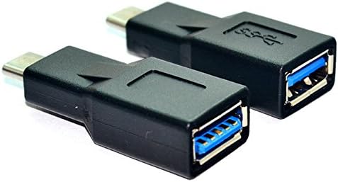(3CMaker) Type-C to Type A USB 3.0 Female Adapter for Apple New Macbook 12 Inch,ChromeBook Pixel, Nokia N1 Tablet and Other Type-C Devices(Black)