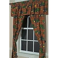 John Deere Traditional Tractor and Plaid Valance