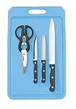METRO 1500BL CUTTING BOARD PP W/4PC CUTLERY SET