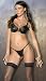 Leather and Lace Bra Underwire Adjustable Shoulder Straps and Back Back Closure Sizes Small, Medium, Large or X-Large Shown with Y2L-2-114 G-String