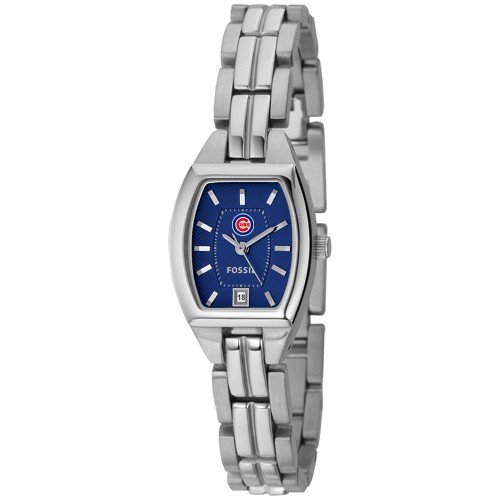 Fossil Chicago Cubs Ladies Stainless Steel Analog Cushion Watch