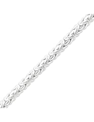 Sterling Silver Fancy Byzantine Bracelet - 9 Inch