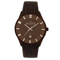 Skagen Herrenarmbanduhr Slimline Leder 474XLMLD